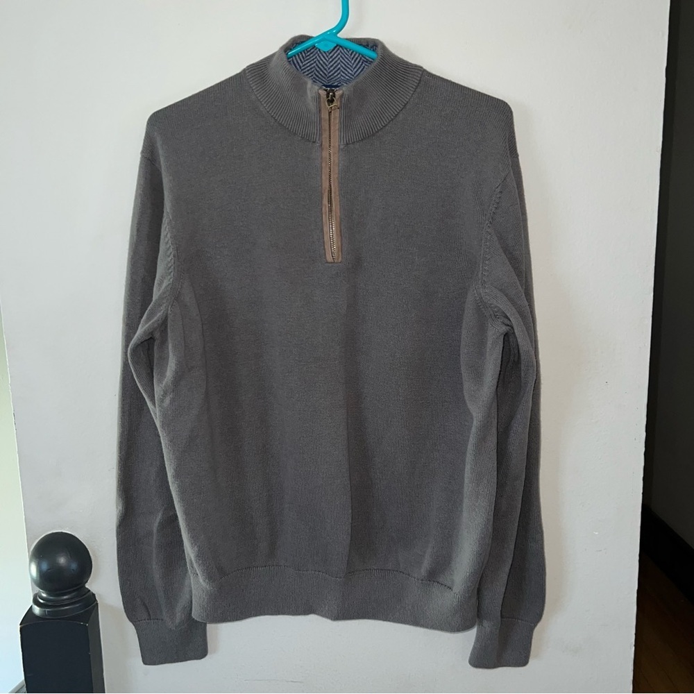 Vineyard Vines Cotton-Alpaca Blend 1/4 Zip Pullover Sweater - Size Medium